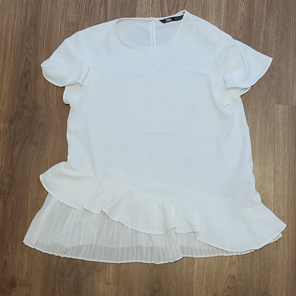 Zara - Pleated Hem Blouse